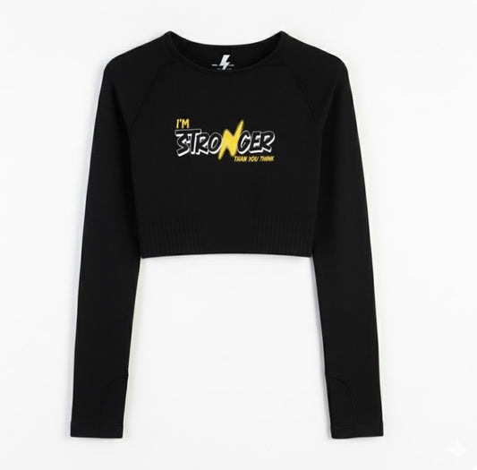 Crop Top de Performance à Manches Longues